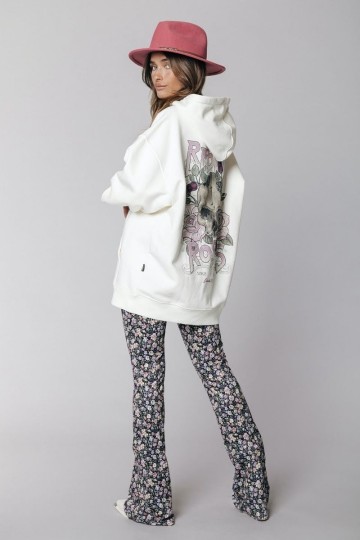 COLOURFUL REBEL HOODIE ROSES