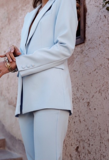 ATTENTIF LONG BLAZER BABY BLAUW