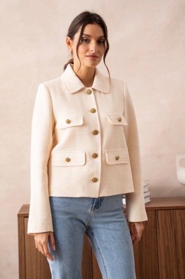 ATTENTIF BLAZER STRAIGHT BEIGE