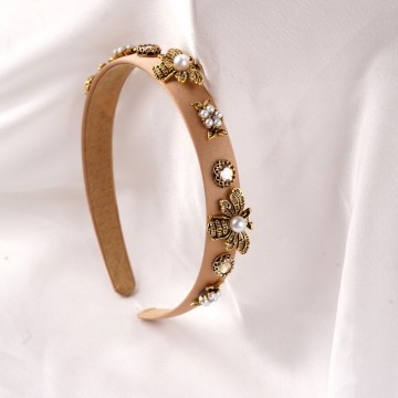 HAARBAND BEE BEIGE