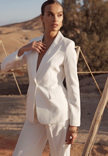 ATTENTIF BLAZER BASIC WHITE