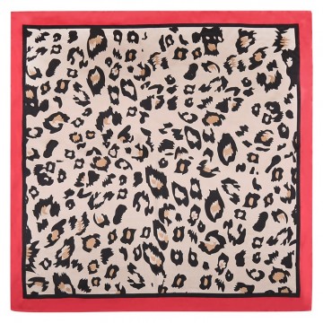 Hashtag Bij Marleen Silky Scarf Leopard Print Red