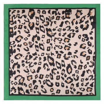 Hashtag Bij Marleen Silky Scarf Leopard Print Green