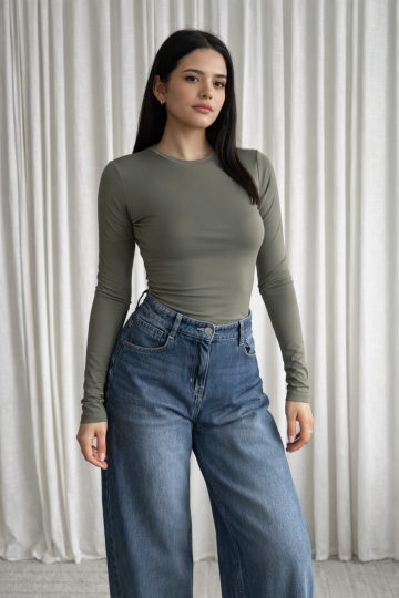 EIGHT PARIS TOP LM KHAKI