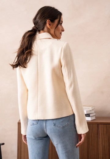 ATTENTIF BLAZER STRAIGHT BEIGE