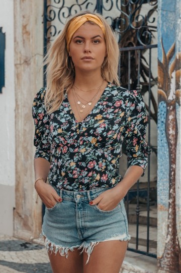 HASHTAG BIJ MARLEEN COLOURFUL REBEL BLOUSE ELINE MULTICOLOR