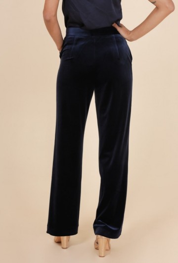 ATTENTIF WIDE LEG PANTALON VELVET