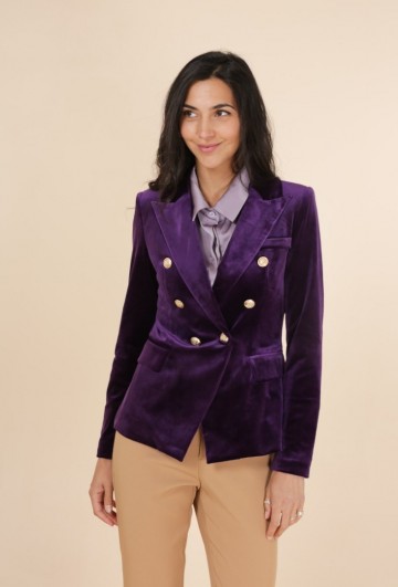 ATTENTIF BLAZER VELVET PURPLE