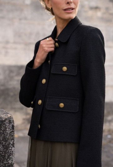 ATTENTIF BLAZER STRAIGHT BLACK