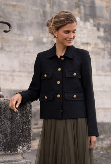 ATTENTIF BLAZER STRAIGHT BLACK