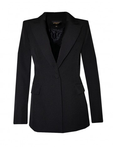 ATTENTIF LONG BLAZER BLACK