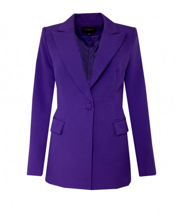 ATTENTIF LONG BLAZER PURPLE