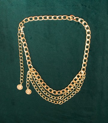 HASHTAG BIJ MARLEEN CHAIN BELT COINS GOLD NEW