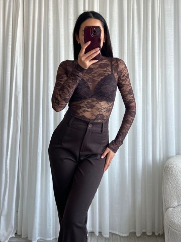 EIGHT PARIS LACE BODY CHOCO