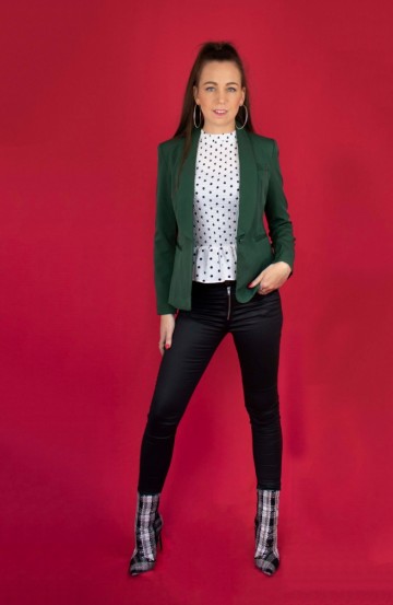 Queen Hearts Jeans Coating Zipper # Bij Marleen