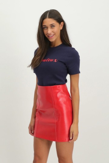 HASHTAG BIJ MARLEEN LOFTY MANNER SKIRT MALINI RED