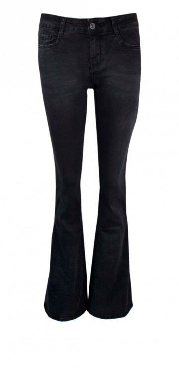 Flared Jeans Redial Paris Black Used Dark # Bij Marleen