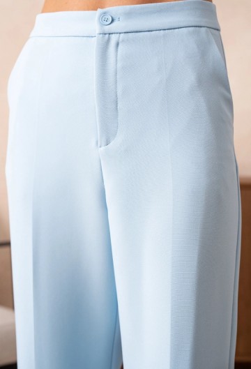 ATTENTIF WIDE LEG PANTALON BABY BLUE