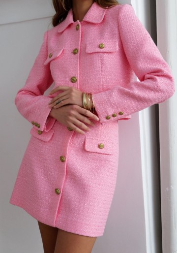 ATTENTIF BLAZER TWEED PINK