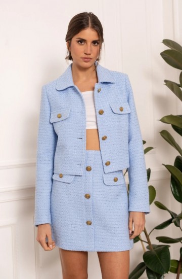 ATTENTIF BLAZER TWEED BLUE