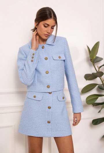 ATTENTIF BLAZER TWEED BLUE