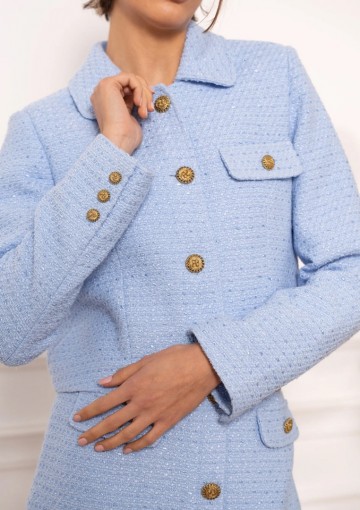 ATTENTIF BLAZER TWEED BLUE