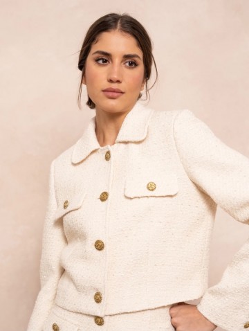 ATTENTIF BLAZER TWEED BEIGE