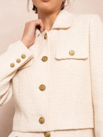 ATTENTIF BLAZER TWEED BEIGE