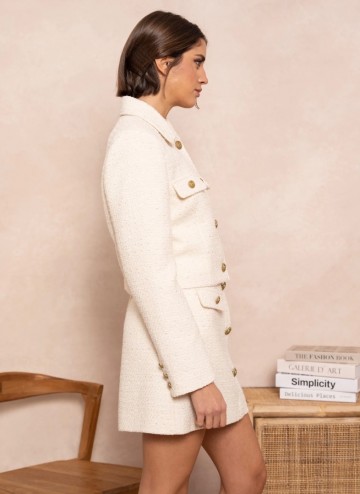 ATTENTIF BLAZER TWEED BEIGE