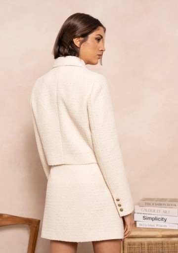 ATTENTIF BLAZER TWEED BEIGE