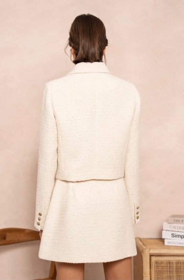 ATTENTIF BLAZER TWEED BEIGE