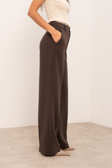 ATTENTIF PANTALON STRAIGHT COFFEE