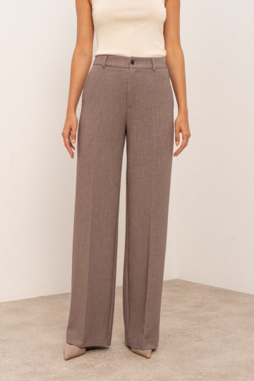 ATTENTIF PANTALON STRAIGHT TAUPE W