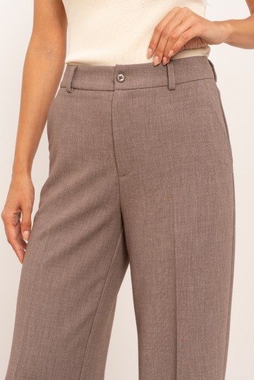 ATTENTIF PANTALON STRAIGHT TAUPE W