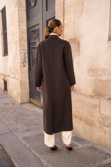 ATTENTIF WOOL MANTEAUX MOCHA