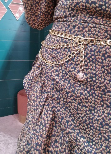 HASHTAG BIJ MARLEEN CHAIN BELT COINS GOLD NEW