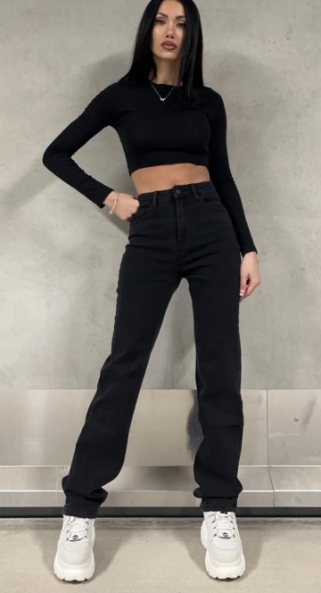 REDIAL JEANS TALL BLACK