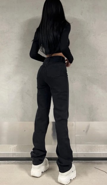 REDIAL JEANS TALL BLACK