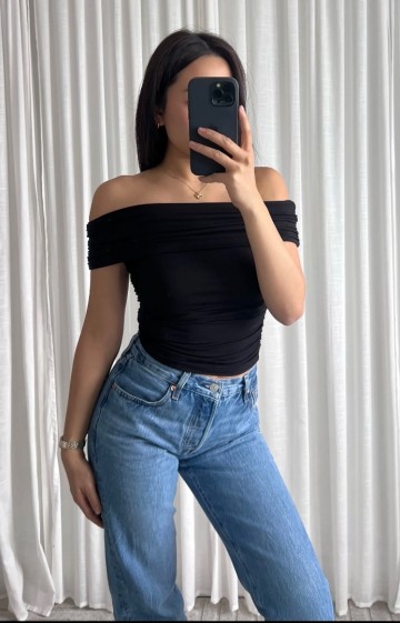 OFF SHOULDER TOP BLACK