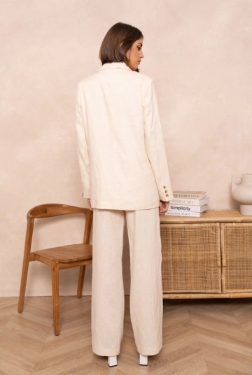 ATTENTIF BLAZER LINNEN BEIGE