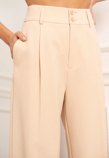ATTENTIF PANTALON WIDE LEG BEIGE