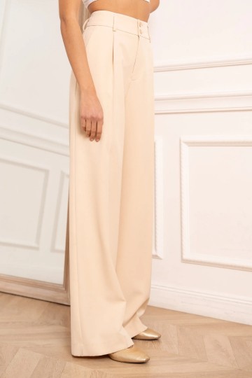 ATTENTIF PANTALON WIDE LEG BEIGE