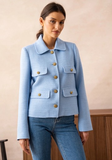 ATTENTIF BLAZER STRAIGHT L BLUE