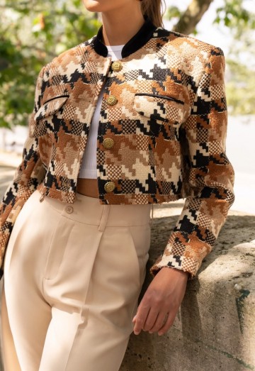 ATTENTIF BLAZER SHORT CAMEL