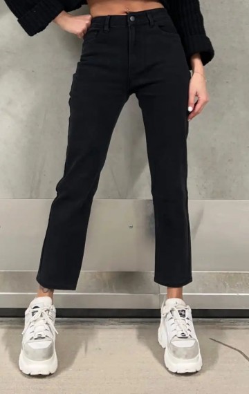 REDIAL MOM JEANS BLACK