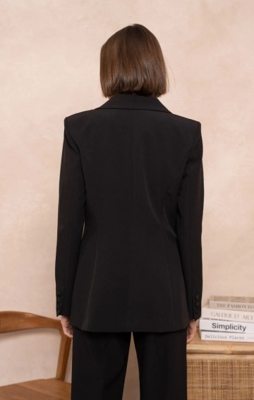 ATTENTIF LONG BLAZER BLACK