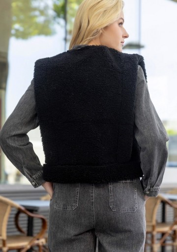 TEDDY GILET BLACK