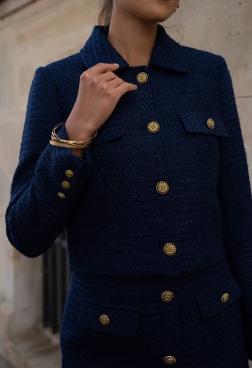 ATTENTIF BLAZER TWEED NAVY