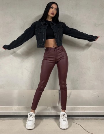 REDIAL SKINNY COATED BORDEAUX