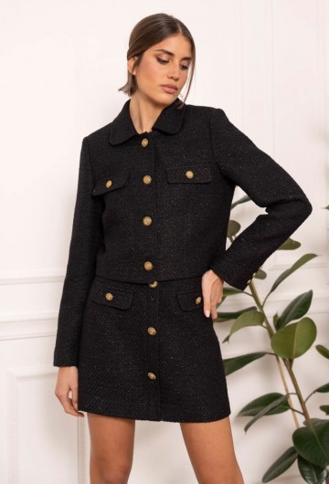 ATTENTIF BLAZER TWEED BLACK